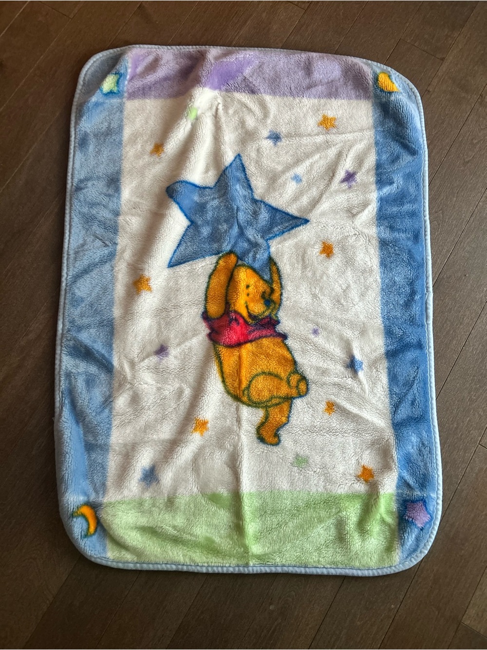 Vintage Disney Winnie the Pooh Children's Plush Baby Blanket